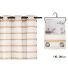 140X260 CM BROWN WITH STRIPES CURTAIN 