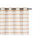 RIDEAU DENTELLE RAYURES MARRON 140X260 CM