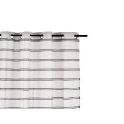 RIDEAU DENTELLE RAYURES GRIS 140X260 CM