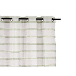 CORTINA VISILLO COM RISCAS VERDE 140X260 CM