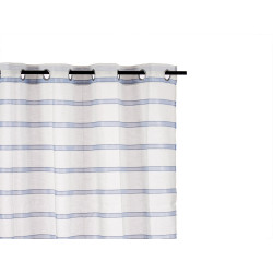 CORTINA VISILLO COM RISCAS AZUL 140X260 CM
