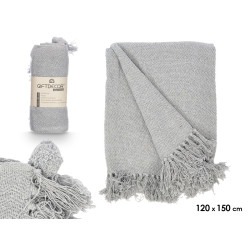 MULTIUSOS POMPOM CINZENTO 120X150CM