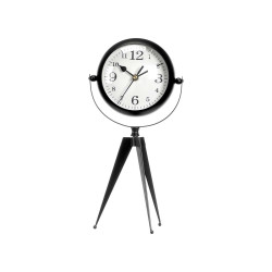 HORLOGE FORGE CADRAN OVALE MIROIR NOIR 32CM
