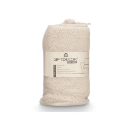 COVER MULTI-USE POMPON NATURAL 180X220CM