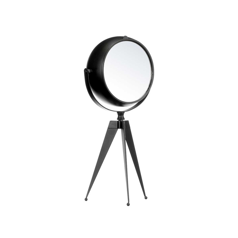 FORGE CLOCK OVAL DIAL MIRROR BLACK 32CM