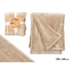 COUVERTURE EN SOIE BRUN 130X160CM