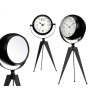 OROLOGIO FERRO SFERA OVALE SPECCHIO NERO 30CM