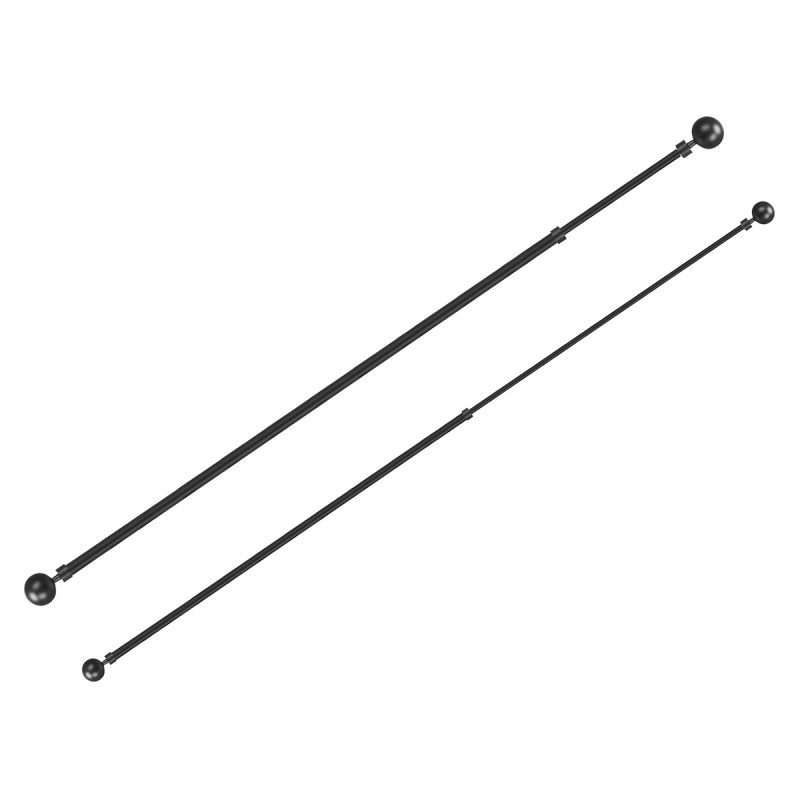 CURTAIN ROD SURT 2 120 X 210CM BLACK