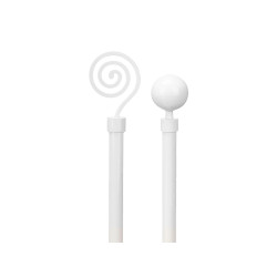 CURTAIN ROD SURT 2 120 X 210CM WHITE