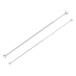 CURTAIN ROD SURT 2 120 X 210CM SILVER