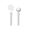 CURTAIN ROD SURT 2 120 X 210CM SILVER