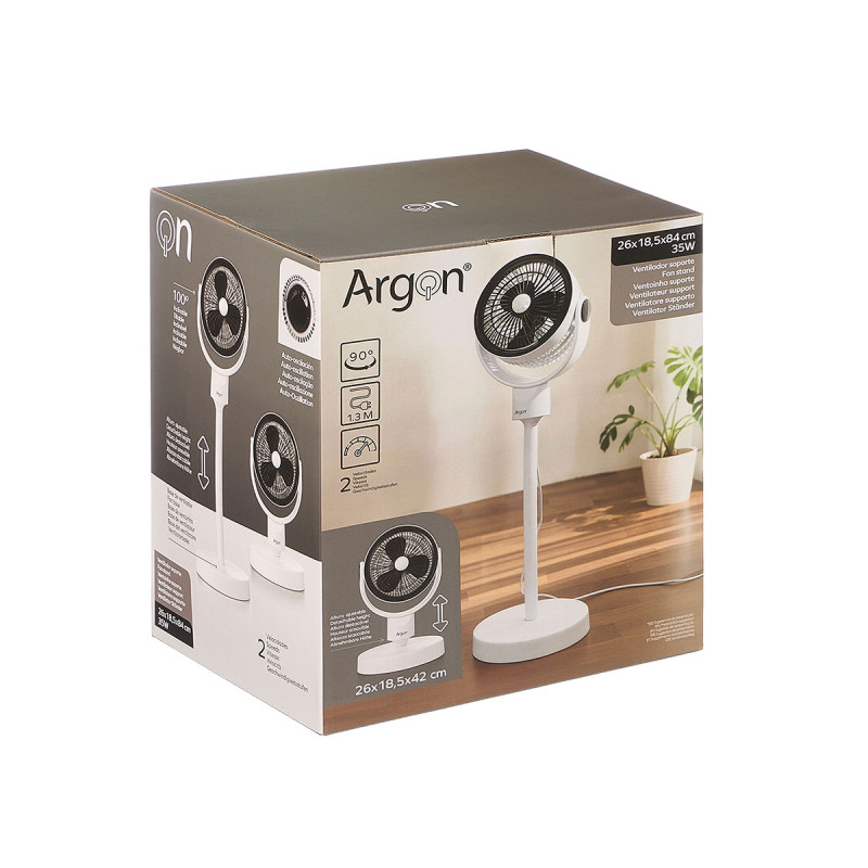 TWO-COLORED 35W ROTATING FAN ADJUSTABLE STAND