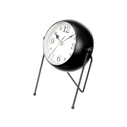 HORLOGE FORGE CADRAN OVALE MIROIR NOIR 21CM