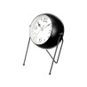 RELOJ FORJA ESFERA OVALADA ESPEJO NEGRO 21CM