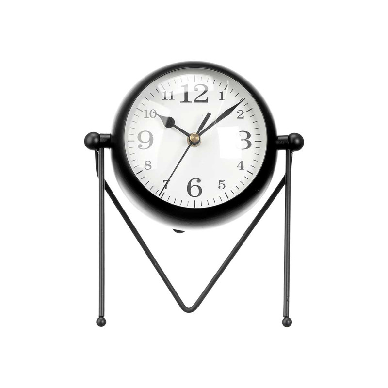 FORGE CLOCK OVAL DIAL MIRROR BLACK 21CM