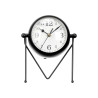 RELOJ FORJA ESFERA OVALADA ESPEJO NEGRO 21CM