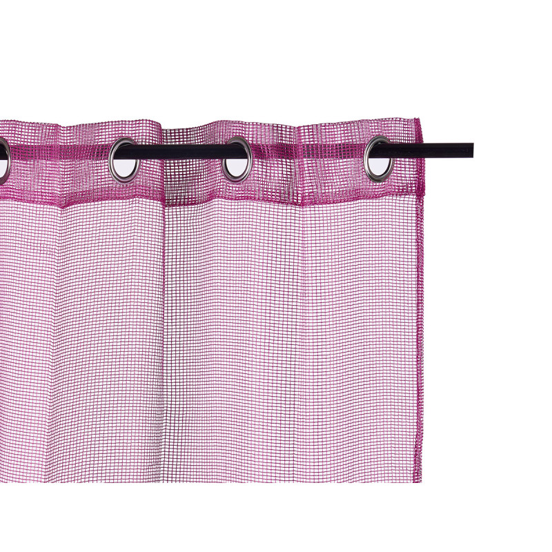 RIDEAU 140X260CM 6 ŒILLETS GRILLE FUCHSIA
