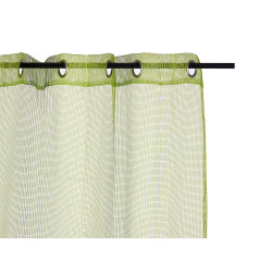 CURTAIN 140X260CM 6 EYELETS GREEN GRID