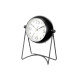RELOJ FORJA ESFERA OVALADA ESPEJO NEGRO 20CM