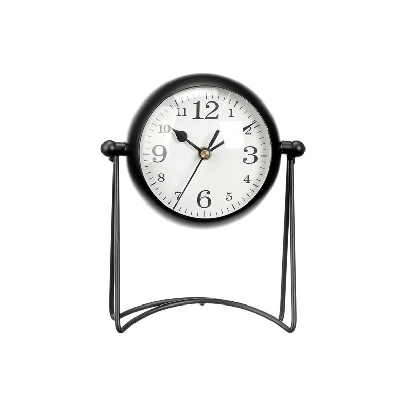FORGE CLOCK OVAL DIAL MIRROR BLACK 20CM