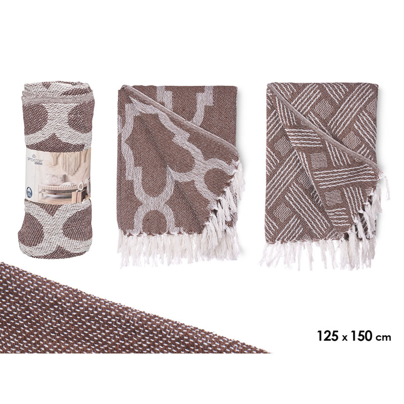 MULTIUSO JACQUARD MARRON 125 X 150 CM SURT 2