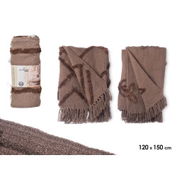 EMBROIDERY MULTIPURPOSE BROWN 135X150CM ASSORT 3