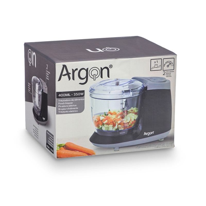 BROYEUR 2 VITESSES 2 LAMES NOIR 350W 400ML