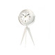 OROLOGIO FERRO SFERA OVALE SPECCHIO BIANCO 32CM