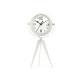 OROLOGIO FERRO SFERA OVALE SPECCHIO BIANCO 32CM