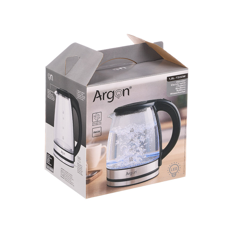 CHALEIRA ACO BOROSILICATO LED 1,8 L