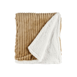 COUVERTURE VELOURS COTELE CAMEL 