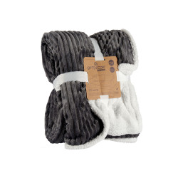 DARK GREY CORDUROY BLANKET