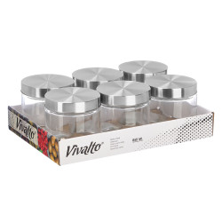 FRASCO VIDRO TAMPA EM AÇO 850ML