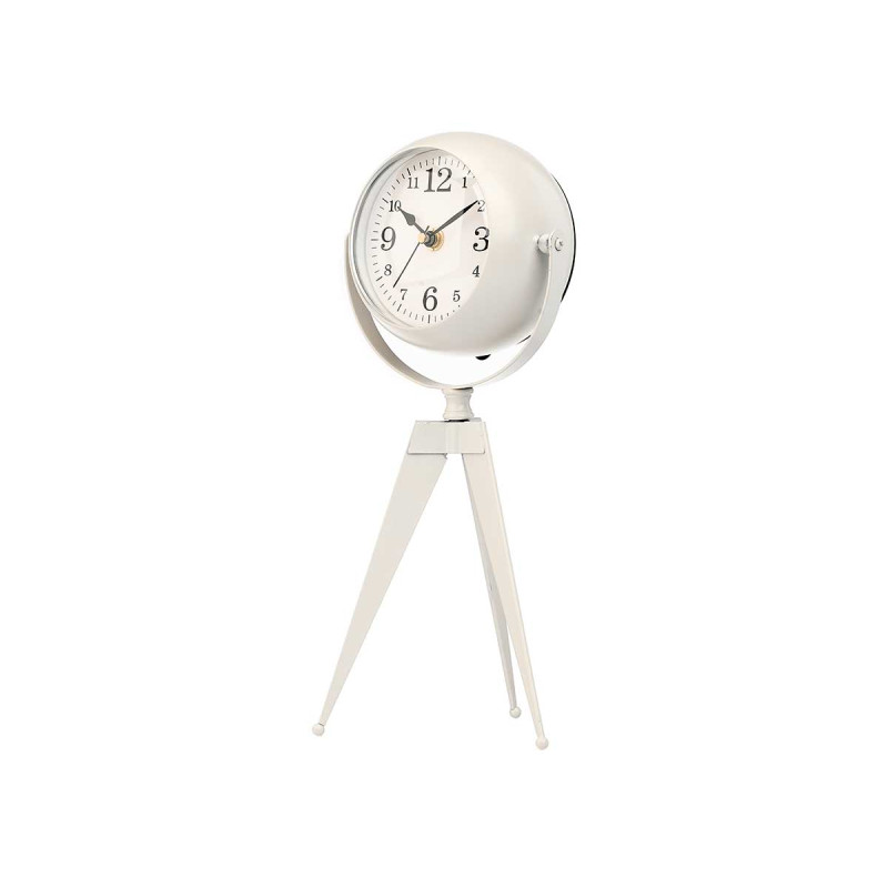 OROLOGIO FERRO SFERA OVALE SPECCHIO BIANCO 30CM