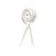 OROLOGIO FERRO SFERA OVALE SPECCHIO BIANCO 30CM