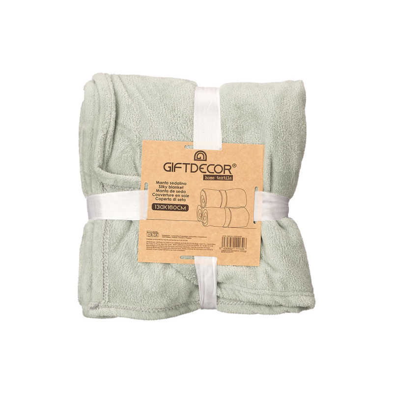 SILKY BLANKET GREEN 130X160XM