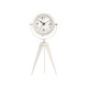 OROLOGIO FERRO SFERA OVALE SPECCHIO BIANCO 30CM