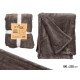 COUVERTURE EN SOIE GRIS FONCÉ 180X220CM