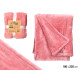 COUVERTURE EN SOIE ROSE 180X220CM