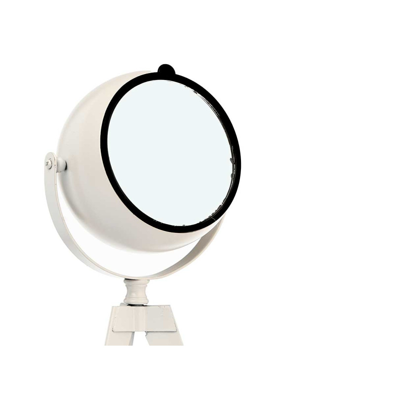 OROLOGIO FERRO SFERA OVALE SPECCHIO BIANCO 30CM