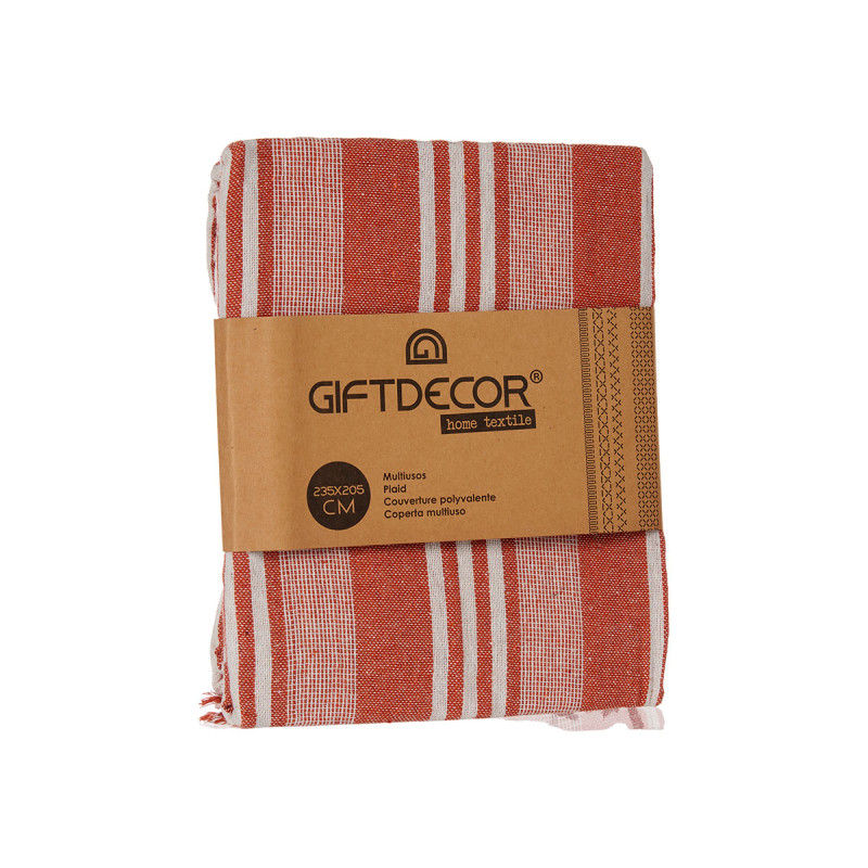 235X205CM TERRACOTA STRIPES PATTERN MULTIPURPOSE