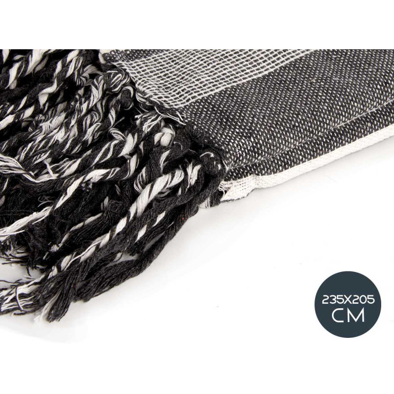 235X205CM DARK GREY STIPES PATTERN MULTIPURPOSE