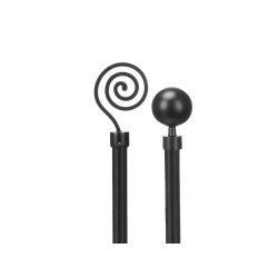 BARRA CORTINA SURT 2 160-320CM PRETO