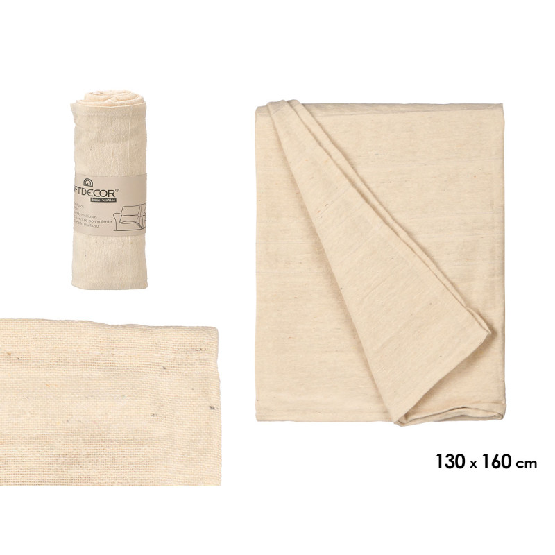 MULTIUSOS EVER RAYAS BEIGE 130X160CM