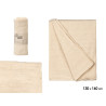 MULTIUSAGES EVER RAYURES BEIGE 130X160CM