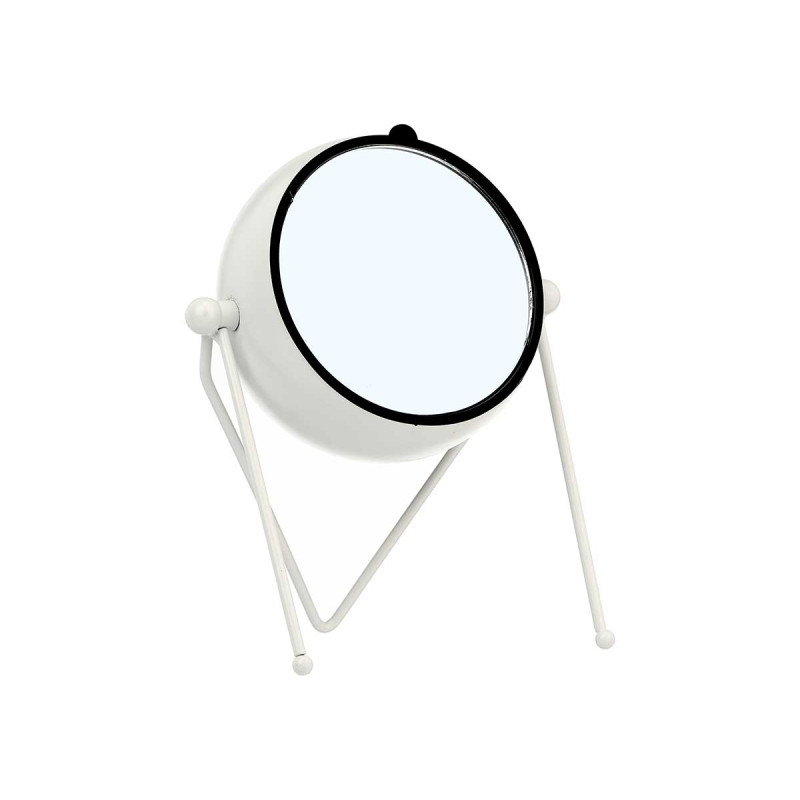 OROLOGIO FERRO SFERA OVALE SPECCHIO BIANCO 21CM