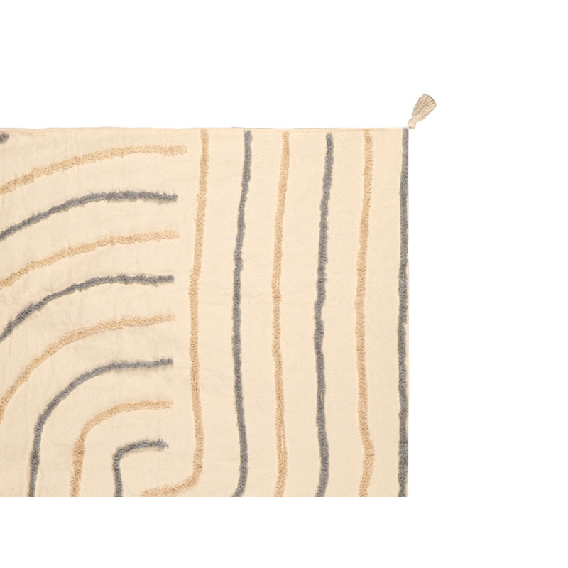 GREY IRIS MULTI-USE EMBROIDERED 120X150CM