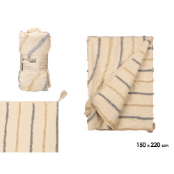 MULTIUSOS IRIS BORDADO GRIS 150X220CM