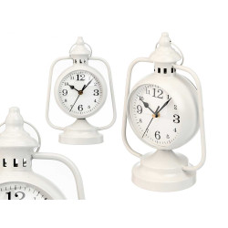 OROLOGIO FERRO SFERA OVALE BIANCO 25CM