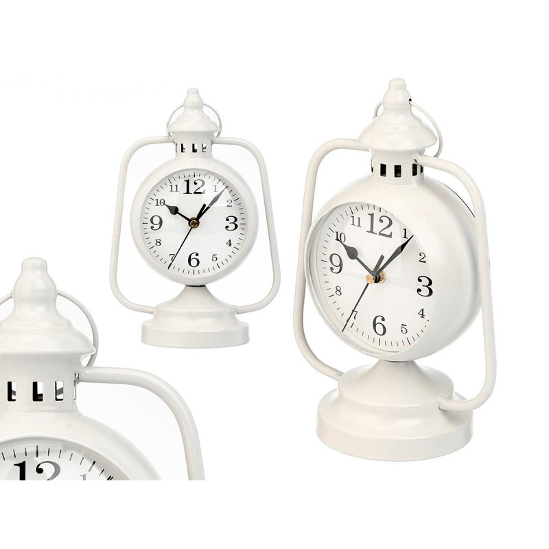 HORLOGE FORGE CADRAN OVALE BLANC 25CM